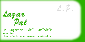 lazar pal business card